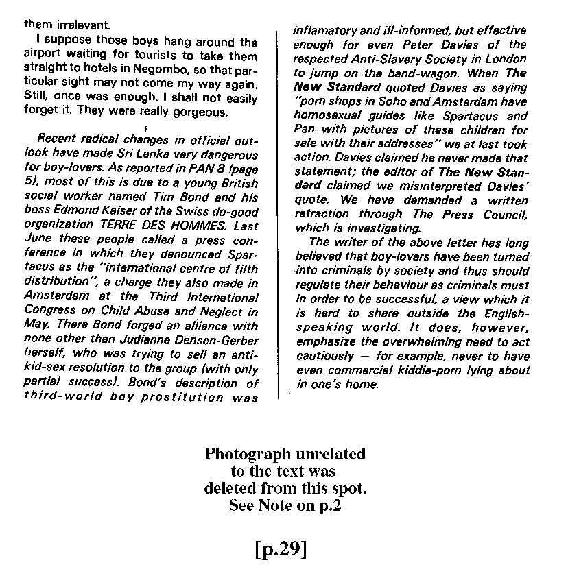 PAN - A Magazine About Boy-Love, Number 9, July 1981, page 29