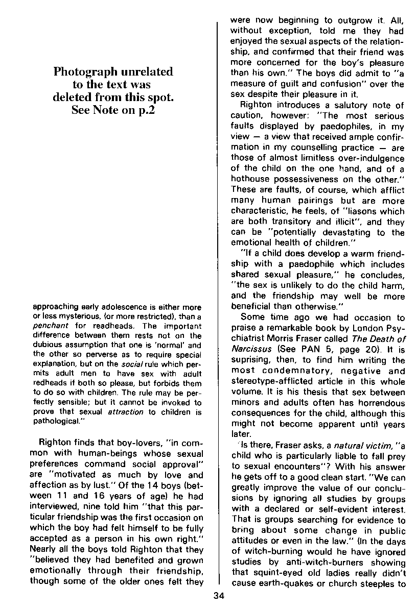 PAN - A Magazine About Boy-Love, Number 9, July 1981, page 34