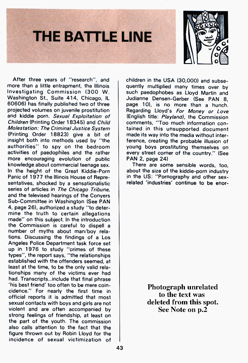 PAN - A Magazine About Boy-Love, Number 9, July 1981, page 43